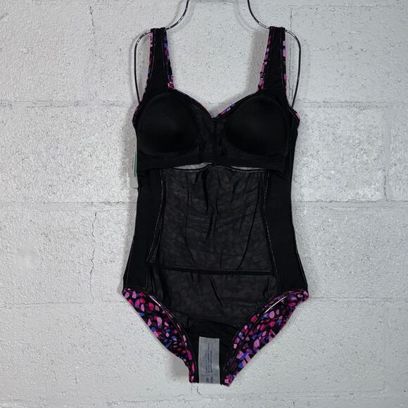 Swim Solutions Women's Abstract Printed One-Piece Swimsuit multi, 16 $112 - Picture 9 of 14